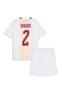 Marokko Achraf Hakimi #2 Jalkapallovaatteet Lasten Vieraspeliasu MM-kisat 2026 Lyhythihainen (+ Lyhyet housut)